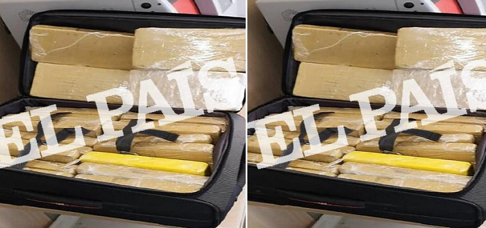 39 quilos de droga ficou refletida em uma fotografia, obtida com exclusividade pelo EL PAÍS (Foto: Reprodução) 39 quilos de droga ficou refletida em uma fotografia, obtida com exclusividade pelo EL PAÍS (Foto: Reprodução)