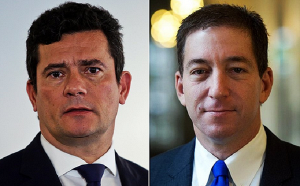 O ex-juiz Sergio Moro e o jornalista Glenn Greenwald (Fotos: Estadão Conteúdo e AFP)